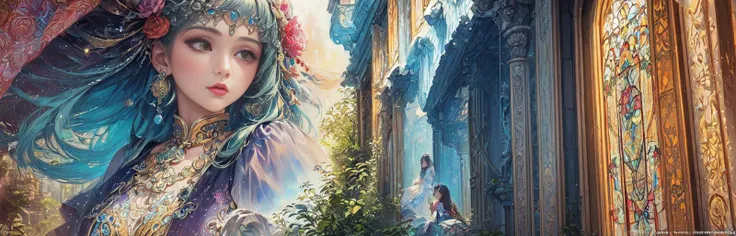 (masterpiece, top quality, best quality,official art, beautiful and aesthetic:1.2),(3girls:1.3),extremely detailed,cinematic lighting, HDR, ilustration, landsape, sunrise, cherry blossom, impressive, chill, inspirational,
AND (masterpiece, top quality, best quality, official art, beautiful and aesthetic:1.2), (1girl:1.3), extremely detailed,(fractal art:1.1),(colorful:1.1)(flowers:1.3),highest detailed,(zentangle:1.2), (abstract background:1.3), (chinese dress:1.2), (shiny skin), (many colors:1.4), (earrings:1.4),
AND (masterpiece, top quality, best quality, official art, beautiful and aesthetic:1.2), (1girl:1.3), extreme detailed,colorful,highest detailed,(watercolour painting:1.3), optical mixing, playful patterns, lively texture, rich colors, unique visual effect,
AND (masterpiece, top quality, best quality,official art, beautiful and aesthetic:1.2),(1girl:1.3), 1girl BREAK stained glass art, colored glass, lead lines, light transmission BREAK vibrant colors, intricate designs, luminous effects, spiritual ambiance,