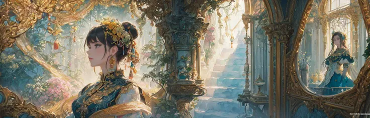 (masterpiece, top quality, best quality,official art, beautiful and aesthetic:1.2),(3girl:1.3),extremely detailed,cinematic lighting, HDR, ilustration, landsape, sunrise, cherry blossom, impressive, chill, inspirational,
AND (masterpiece, top quality, best quality, official art, beautiful and aesthetic:1.2), (1girl:1.3), extremely detailed,(fractal art:1.1),(colorful:1.1)(flowers:1.3),highest detailed,(zentangle:1.2), (abstract background:1.3), (chinese dress:1.2), (shiny skin), (many colors:1.4), (earrings:1.4),
AND (masterpiece, top quality, best quality, official art, beautiful and aesthetic:1.2), (1girl:1.3), extreme detailed,colorful,highest detailed,(watercolour painting:1.3), optical mixing, playful patterns, lively texture, rich colors, unique visual effect
AND (masterpiece, top quality, best quality,official art, beautiful and aesthetic:1.2),(1girl:1.3), 1girl BREAK stained glass art, colored glass, lead lines, light transmission BREAK vibrant colors, intricate designs, luminous effects, spiritual ambiance