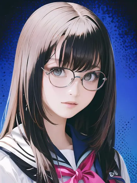(masterpiece, top quality, best quality, beautiful and aesthetic:1.2), (1girl:1.3), extreme detailed,colorful,highest detailed, detailed face, playful patterns, lively texture, rich colors, unique visual effect, glasses, <lora:hashimotoKanna_v11:1>, upper body, school uniform, dancing,