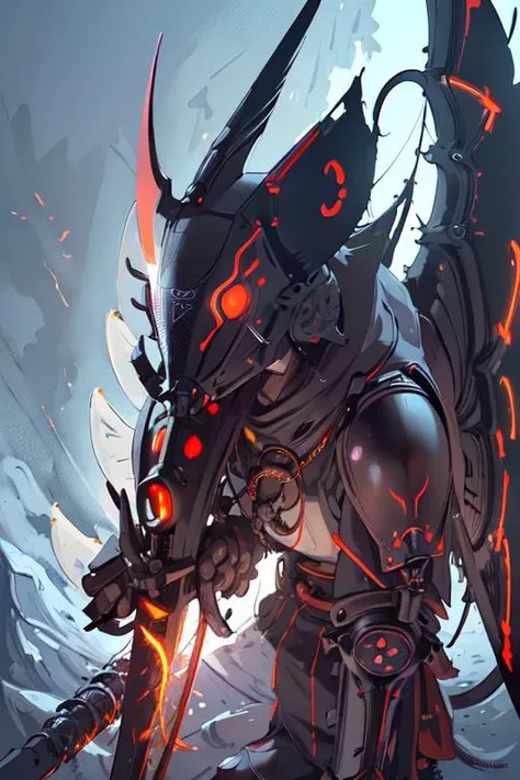 (masterpiece, top quality, best quality, official art:1.2),
extremely detailed, highest detail,highres, ((ultra-detailed)),
(anime), (watercolour), digital painting, intricate,
neon lighting, (vibrant glow), nighttime, detailed background, (glowing wings:1.5), (big feathery angelic wings:1.2), (flying through the sky), (clouds), (floating:1.3), (holding spear:1.2), (skydive), (falling from sky), (lens flare), (above the clouds:1.5), (angelic), Japanese details, (rat-like helmet:1.3), (samurai armour:1.6), (animal head), (angel:1.2), high in the skies, (scarf around neck), (full helmet), (hooded), hood over head,
<lora:cyberhelmetv0.7:0.6>,
(1rat with futuristic wings:1.7), (long and very elongated rat cyberhelmet:1.5), (rat samurai with glowing wings:1.7), (1rat tail:1.2), (shaped like the head of a rat:1.3), (eye shield), (full body:1.5), full black combat suit, black and white uniform,(sailor uniform), coat, white cape, (long snout:1.3), <lora:ukiyo-e3:1>, (long head:1.4), (long, pointy, big nose:1.6), (rat-ears:1.8),