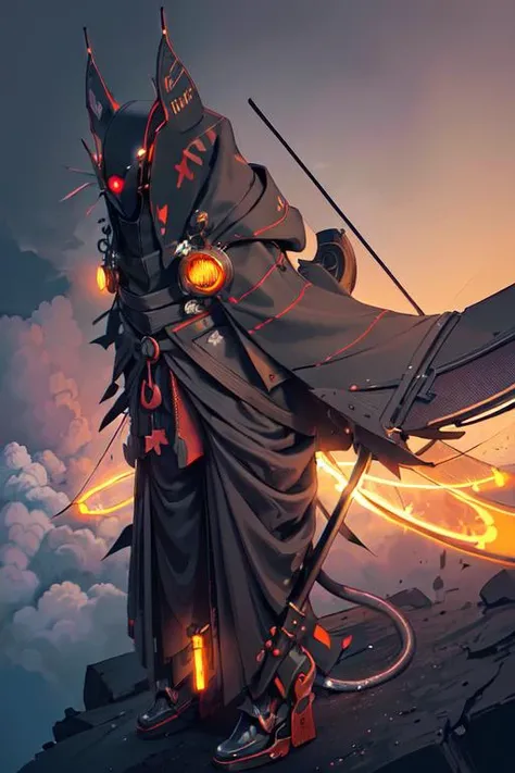 (masterpiece, top quality, best quality, official art:1.2),
extremely detailed, highest detail,highres, ((ultra-detailed)),
(anime), (watercolour), digital painting, intricate,
neon lighting, (vibrant glow), nighttime, detailed background, (glowing wings:1.5), (angelic wings), (flying through the sky), (clouds), (floating:1.3), (holding spear:1.2), (skydive), (falling from sky), (lens flare), (above the clouds:1.5), (angelic), Japanese details, (rat-like helmet:1.3), (samurai armour:1.6), (animal head), (angel:1.2), high in the skies, (scarf around neck), (full helmet), hooded,
<lora:cyberhelmetv0.7:0.6>,
(1rat with futuristic wings:1.7), (long and very elongated rat cyberhelmet:1.5), (rat samurai with glowing wings:1.7), (1rat tail:1.2), (shaped like the head of a rat:1.3), (eye shield), (full body:1.6), full black combat suit, black uniform,(sailor uniform), coat, cape, (long snout:1.3), <lora:ukiyo-e3:1>, (long head:1.4), (long, pointy, big nose:1.6), (rat-ears:1.7),