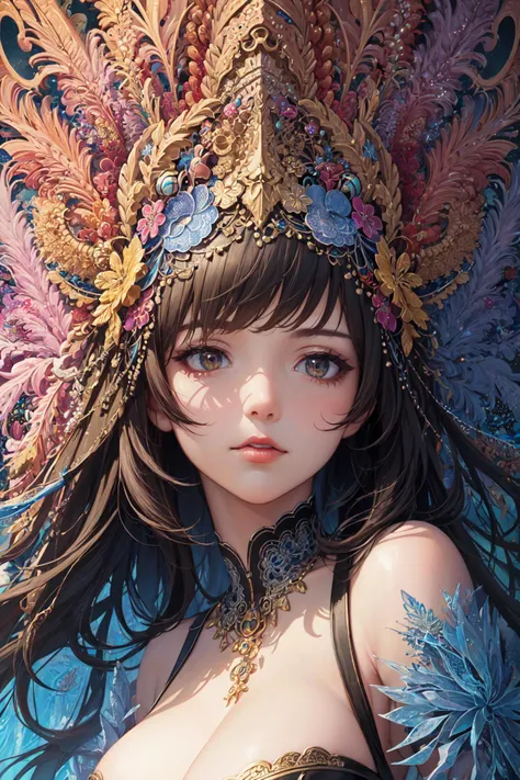 (masterpiece, top quality, best quality, official art, beautiful and aesthetic:1.2), (1girl), extreme detailed,(fractal art:1.3),colorful,highest detailed