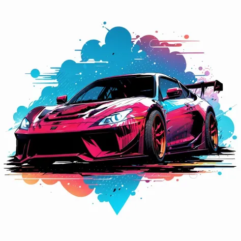 white background,car<lora:Tshirt_design:1>