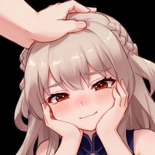 girl, close up, embarrassed with hands on cheek, headpat, <lyco:Emotes-remaster-v4:1.0>