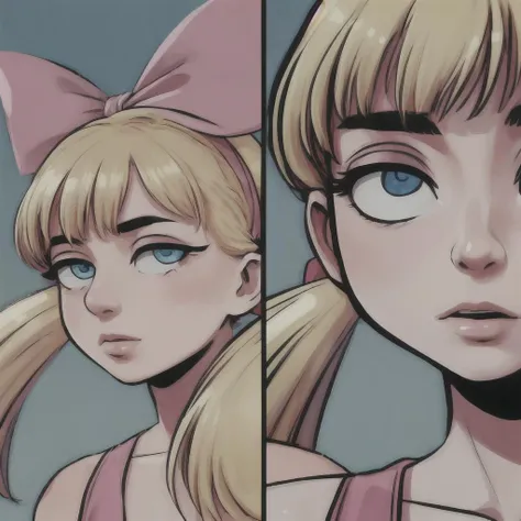 (masterpiece:1.4), (best quality:1.4), (high resolution:1.4), HelgaPataki, twintails, blonde hair, pink ribbon, ((pink lolia dress:1.2)), hair bow, ((detailed face:1.2)), ((detailed eyes:1.2)), solo, 1 girl, cowbow shot <lora:add_detail:1.1> <lora:HelgaPataki:1>