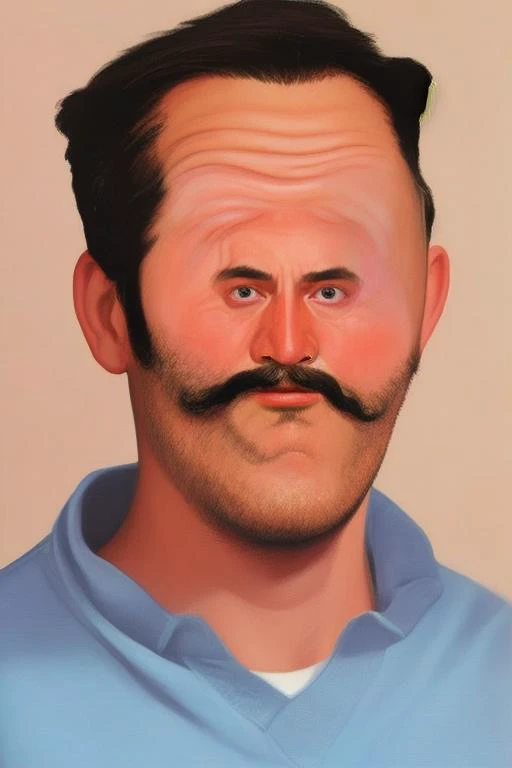 face <lora:smol face:1> smol_face person, portrait, shirt, man, mustache