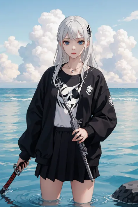 1girl,death,reaper,weapon,water drop,white hair,twins <lora:LUMI:0.3> <lora:miyou:0.2> <lora:koreandolllikenessV20_v20:0.2> <lora:AG-yan:0.1> <lora:zl_2023-05-18_133642-000002:0.3> <lora:fashionGirl_v54:0.2>