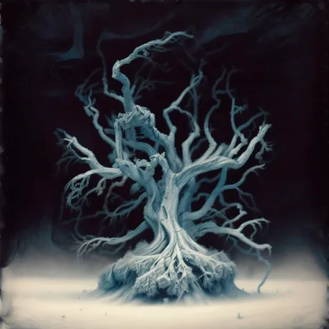 monochromatic grainy poloroid photograph of a haunted Treehouse made of rough slat boards with a flat roof in a dead and leafless twisted oak tree, surreal liminal spaces, suspenseful mist, dark misty morning, masterpiece illustration
<lora:DestroyedPortrait:0.65> destroyedportrait, <lora:add_detail:1>, <lora:epi_noiseoffset2:1>