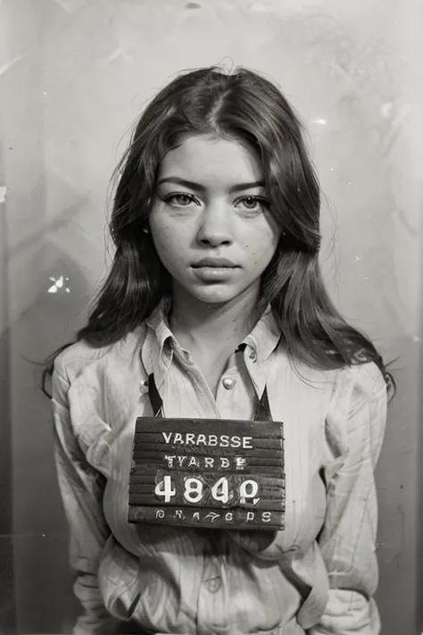 VintageMugshot, mugshot of the most beautiful girl<lora:Mugshot:1> z03-001