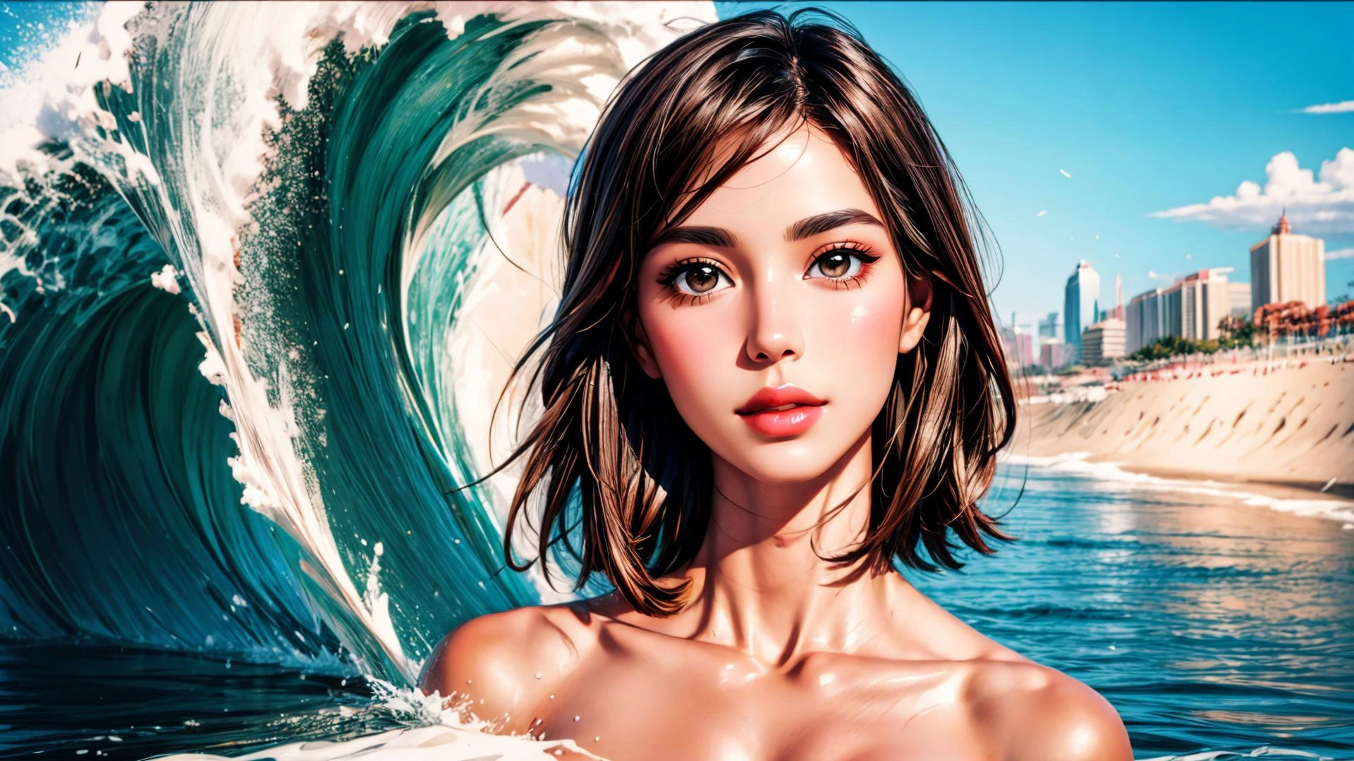on a surfboard surfing,beach,barrel waves,landscape,((panorama:1.3)),skyline,
((completely nude, nipples, vagina)),NSFW,DeePredict,(1girl:1.5),full body,(perfect face:2),(big eyes:1.2),brown eye pupils,(huge breasts:0.7),(abs:1),(trimmed pubic hair:0.1),(Polaroid:1),(photorealistic:1.8),(bokeh:0.4),(film grain),(highest quality:1.2),8k,raw photo,High-quality texture,detailed texture,High-quality shadow,(depth of field:1.1),(perspective:1.1),(blush:1.5),glossy lips,perfect proportion body,(narrow waist:1),(lustrous skin:1.4),(HDR:1.1),
<lora:InstantPhotoX3:0.2>,<lora:FilmVelvia3:0.3>,<lora:é¿å
¹ç¹å
Aztaka_V1.0:0>,<lora:MoXinV1:0.01>,<lora:å½é£ä»ä¸¹-ç¥è¯Chinese Mythology_v1.0:0>,<lora:more_details:0.3>,<lora:add_detail:0.9>,<lora:epi_noiseoffset2:0.5>,<lora:nudify_xl:0.2>,<lora:perfect feet:0>,<lora:fmlorav1.2remaster:0.01>,<lora:holding syringe-000008:0>,<lora:holding_smoking_pipe:0>,<lora:GodPussy1 v4:0.01>,<lora:newb_0.1:0>,<lora:innievag:0.01>,<lora:DoggystyleFromside1:0>,<lora:panties_pulled_aside_fuck.v1.0:0>,<lora:Black_8D_glossy_stockings:0>,<lora:ClothingAdjuster3:0.1>,<lora:thicc_v2.3:0.6>,<lora:muscle_slider_v1:0.6>,<lora:mix4:0.1>,<lora:edgPinayDollLikeness:0.1>,<lora:koreanDollLikeness:0.1>,<lora:JapaneseDollLikeness_v15:0.1>,<lora:Surfing>,
