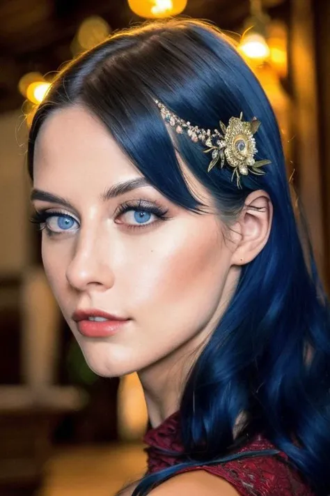 Portrait of an female 29 years old, jewelz blu, full body, wearing a red dress, blue eyes, blue hair, intricate details, highly detailed, slate atmosphere, cinematic, normal colors, normal shot, colorful colors, film grain, lut, horny,  <lora:JewelzBlu-V1.3.1:1>, Realism, RTX, Shaders, Natural Lighting, ((high quality:1.2, masterpiece:1.2)), absurdres, high resolution, (8k resolution), 8k, 8kres, 8k res, high details, detailed and intricate, intricate details, high intricate details, absurd amount of details, super resolution, ultra hd, megapixel, , ((, Full Front Staging, Looking At Viewer, Face, Front)), Realism, RTX, Shaders, Natural Lighting, ((high quality:1.2, masterpiece:1.2)), absurdres, high resolution, (8k resolution), 8k, 8kres, 8k res, high details, detailed and intricate, intricate details, high intricate details, absurd amount of details, super resolution, ultra hd, megapixel,