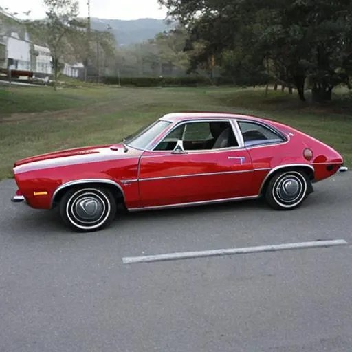 <lora:Ford_Pinto:1>, red pinto