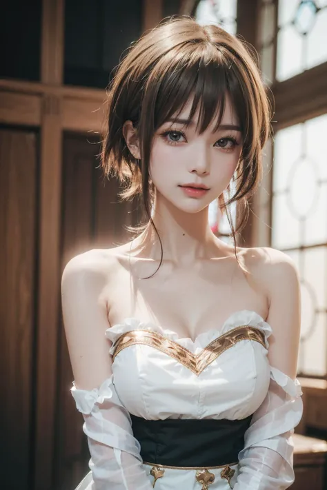 1girl , Undercut haircut, Hanbok,-,
(realistic, photo-realistic:1.37),(8k, RAW photo, best quality, masterpiece:1.2), cute, ultra-detailed,heart-shaped pupils,physically-based rendering, ultra high res, looking at viewer,photorealistic,realistic, solo, photorealistic, best quality,extremely detailed face,extremely detailed eyes and face, beautiful detailed eyes,absurdres, incredibly absurdres,haunting smile,childish looks, best quality, masterpiece, portrait, a photography of a beautiful girl, detailed face, pov, (((depth of field))), pale and lustrous skin, (medium breasts), neon glow, random background, <lora:no119Girl_no119Girl:0.6:outds>