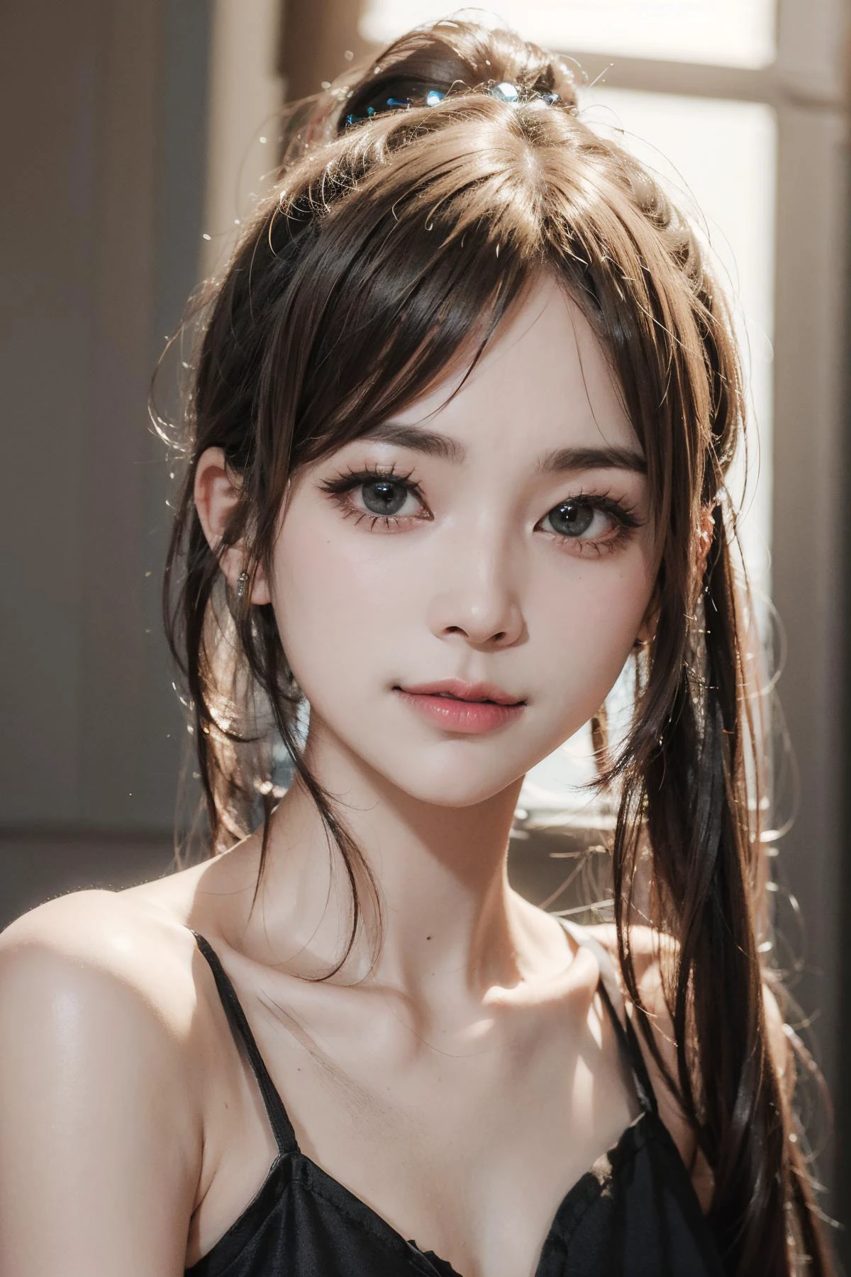 1girl , Wrapped ponytail haircut, Salwar Kameez,-,
(realistic, photo-realistic:1.37),(8k, RAW photo, best quality, masterpiece:1.2), cute, ultra-detailed,heart-shaped pupils,physically-based rendering, ultra high res, looking at viewer,photorealistic,realistic, solo, photorealistic, best quality,extremely detailed face,extremely detailed eyes and face, beautiful detailed eyes,absurdres, incredibly absurdres,haunting smile,childish looks, best quality, masterpiece, portrait, a photography of a beautiful girl, detailed face, pov, (((depth of field))), pale and lustrous skin, (small breasts), neon glow, random background, <lora:no119Girl_no119Girl:0.8:ALT1>