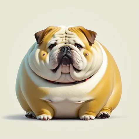 1 fat dog, simple background, <lora:[XL]fat:0.75>