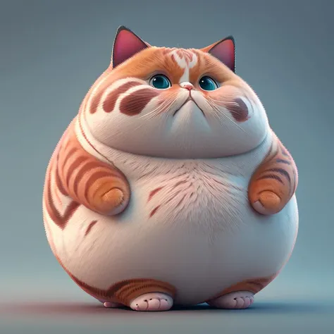 masterpiece, high quality ,pink cat, <lora:fat:1>