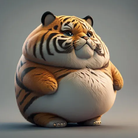 masterpiece, high quality ,tiger, <lora:fat:1>