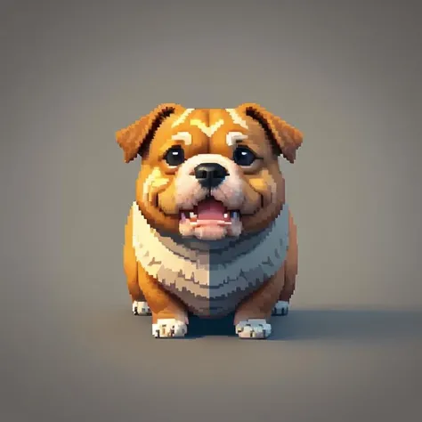 best quality,high quality, pink dog, smile, <lora:fat:0.5> ,pixel art, <lora:pixel_f2:0.5>