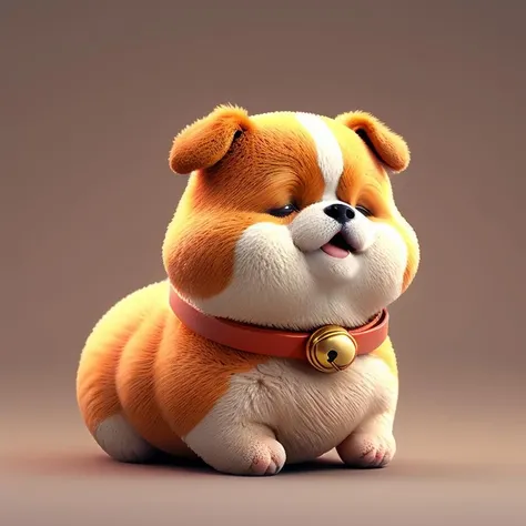 ,bell, dog,no humans, neck bell, closed eyes, simple background, jingle bell, animal, animal focus, brown background, dog, collar, ^_^, solo, open mouth, whiskers, smile,chibi , <lora:fluffya_20230814092051:0.7>,  <lora:fat:0.6>