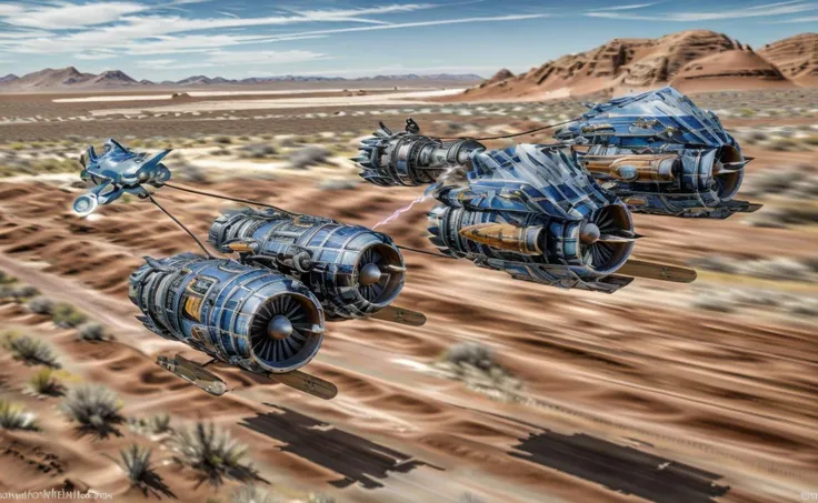 podracing, blue vehicle, best quality, highly detailed, desert background, <lora:podracing_10:0.95>