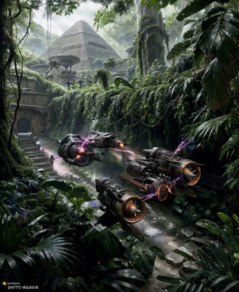 podracing, maya, pyramid, jungle, moss, vines,
trail, engines,
(speed, fast, projection:0.6),  star wars,
highres, masterpiece,
 <lora:podracing_10_1:0.65>