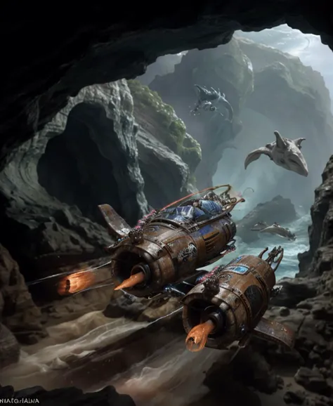 podracing,  underwater, abyss, cavern, algua,
(giant, monster, creature, scary:0.7),
(speed, fast, trail, projection:0.6), 
 highres, ultra detailed,
<lora:podracing_10_1:0.65>