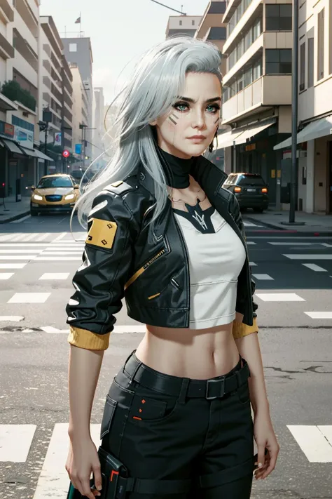 ((masterpiece, best quality))
<lora:CyberRogueOld:0.8>
CyberRogueOld, 1girl, white hair, long hair, full shot , city street, afternoon, warm and vibrant sunlight 50mm, no people, hyper-realistic, Octane Render, unreal engine, 8k, trending on Artstation, realistic, ultra detailed, highly detailed, HD, dramatic lighting, intricate, symmetrical, highly detailed, Midjourney style