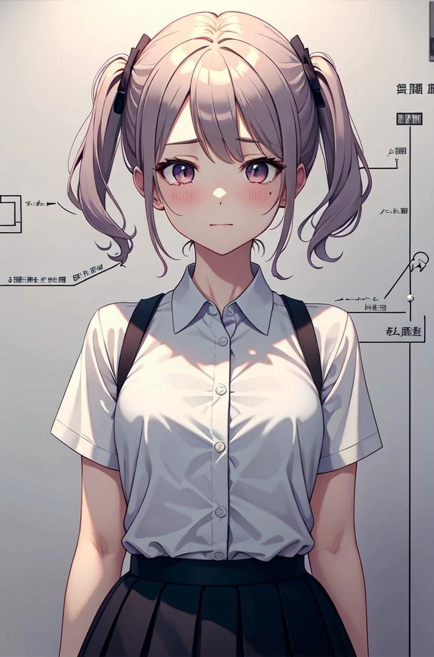 masterpiece,best quality,upper body,1girl,collared_shirt and flared_skirt as material1,色彩,pastel \(medium\),diagram,hair ears,gmyh,small breasts,upturned eyes,trembling,breast conscious
Negative prompt: (bad and mutated hands:1.3),(nsfw:1.5),(bad anatomy, nude,paintings, sketches, worst quality, low quality, normal quality, lowres,:1.3),verybadimagenegative_v1.3,
Steps: 20, Sampler: DPM++ 2M Karras, CFG scale: 5, Seed: 191395219, Size: 512x768,