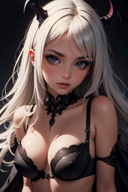 (masterpiece, best quality), 1girl, beautiful face, <lora:BridgelessBra:1> bridgeless bra, bridgeless bra, succubus, black theme