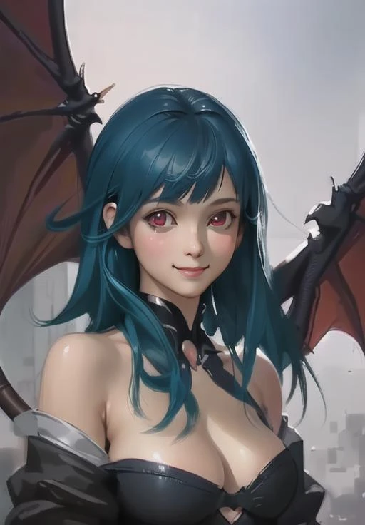 (Photo:1.3), highdetail, <lora:darkstalkers_morrigan:0.8>, darkstalkers_morrigan, smile, portrait,, (masterpiece, best quality, detailed:1.3), (trending on CGSociety, trending on pixiv, contest winner:1.3)