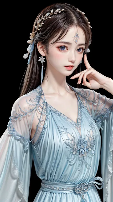 masterpiece,best quality,(detailed face, perfect face, perfect eyes, realistic eyes, perfect fingers),(clear face),fantasy girl,long hair,hair ornaments,looking at viewer,outdoors,intricate,high detail,sharp focus,dramatic,beautiful girl,full body,
<lora:add_detail:0.8>,
 <lora:Classical bamboo dance costume_20230707134006:0.75> dress,chinese clothes,