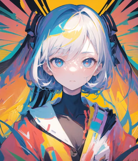 (flat color:0.9),(colorful:1.1),(masterpiece:1,2), best quality, masterpiece, highres, original, extremely detailed wallpaper, looking at viewer,,,1girl,solo,Bunny Girl,Portrait