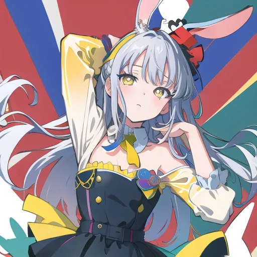 (flat color:0.9),(colorful:1.1),(masterpiece:1,2), best quality, masterpiece, highres, original, extremely detailed wallpaper, looking at viewer,1girl,solo,Bunny Girl,Portrait  <lora:minatoyukinaV00:0.6>