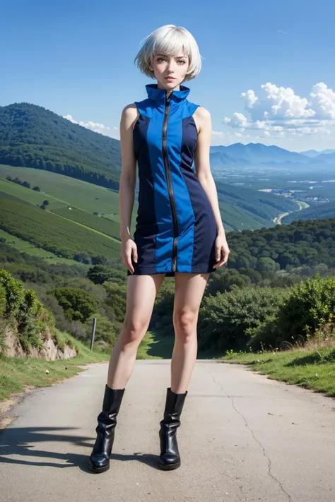 ((masterpiece, best quality))
<lora:Persona3Elizabeth:0.8>
Persona3Elizabeth, 1girl, solo, short hair, white hair, standing in front of a picturesque landscape, full body, with arms folded