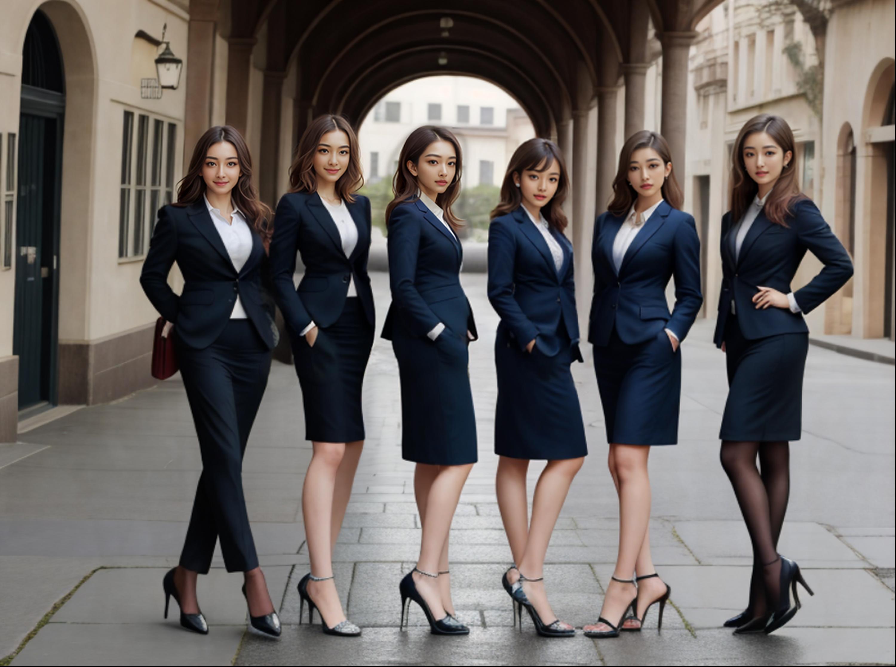Arafed image of a group of women in business attire - SeaArt AI