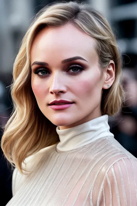 photo of beautiful (dkrug3r:0.99), a woman with beautiful hair, as a movie star in a (movie premiere), premiere gala, (near a movie theatre), natural skin texture, (tight white turtleneck dress), (perfect waist), 24mm, 4k textures, soft cinematic light, adobe lightroom, photolab, hdr, intricate, elegant, highly detailed, sharp focus, ((((cinematic look)))), soothing tones, insane details, intricate details, hyperdetailed, low contrast, soft cinematic light, exposure blend, hdr, faded, (paparazzi in background), (painted lips:1.1), ((looking at viewer:1.1))