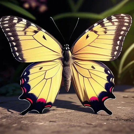 A butterfly, unreal engine 5, hd, raytracing, hyperdetailed, realism, trending on artstation, maximum quality, amazing, beautiful <lyco:macrodiffusion:1.0>