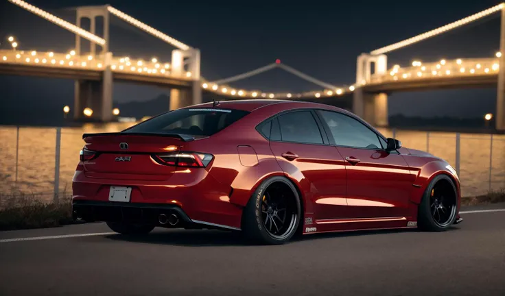 ((masterpiece,best quality)),ultra-detailed, 4k, highres, cinematic, widebody sedan, vehicle focus, shore, bridge, neon lights, <lora:conceptWB_v1:0.8>