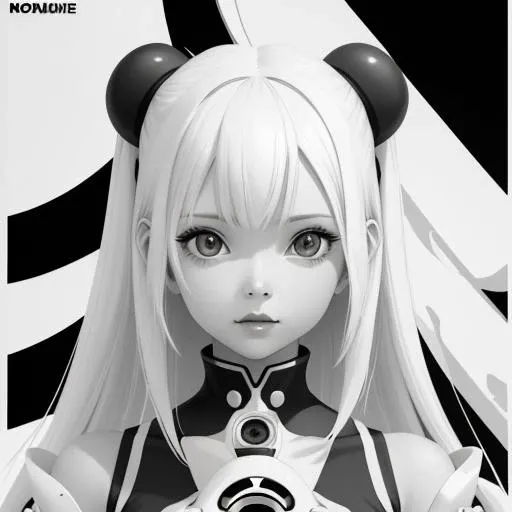portrait of a cute girl <lora:MonoCream:0.75> monocream, black and white, poster art, crisp edges, high quality, high resolution, hi res, uhd, hdr, high dynamic range