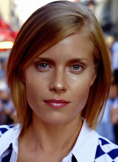 professional photography, portrait of a woman in a checkered shirt, pixie cut, at Madrid, Spain, bold, bright colours, (high detailed skin:1.1)
<lora:amy_adams_lora_v01:1> amyada, blond