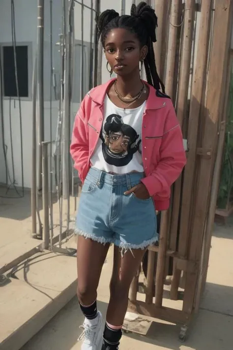 nigga, female, 14 years old, full body