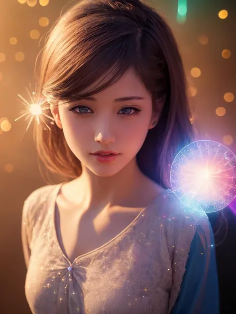 (best quality, masterpiece:1.2),ultra detailed,(photo realistic:1.4),solo,cute girl,(beautiful face:1),full body,light_particles,<lora:KiraKiraEffect_v1:0.3>,gradient_background,<lora:kaleidoscope_v1:0.3>,(colorful illumination:1.1),
