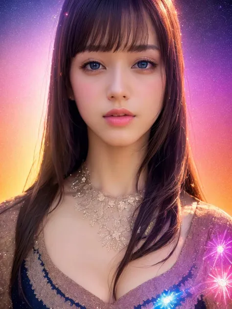 (best quality, masterpiece:1.2),ultra detailed,(photo realistic:1.4),solo,cute girl,(beautiful face:1),full body,light_particles,<lora:KiraKiraEffect_v1:0.3>,gradient_background,<lora:kaleidoscope_v1:0.3>,(colorful illumination:1.1),