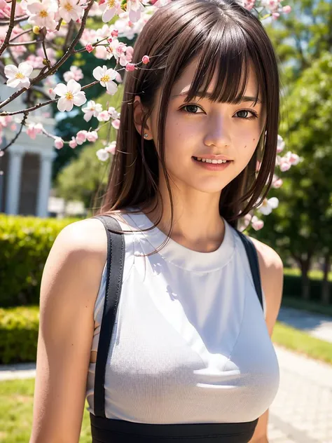 (best quality, masterpiece:1.2),ultra detailed,(photo realistic:1.4),solo,cute girl,20yo,upper body,lite smile,CherryBlossom_background, <lora:CherryBlossom_v1:0.4>,