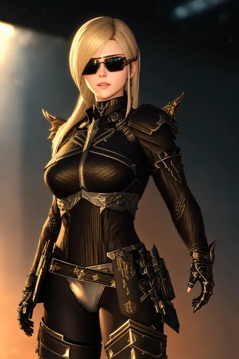 4K, Masterpiece, highres, absurdres,extremely detailed eyes and face,science fiction,
[(crNanosuit|War_Glam)::0.5], Blonde Nadia with sunglasses and a choker, [power armor|armor] ,armored, wearing [(crNanosuit|War_Glam)::0.5],cowboy shot 
<lora:edgNanoWarrior:1>