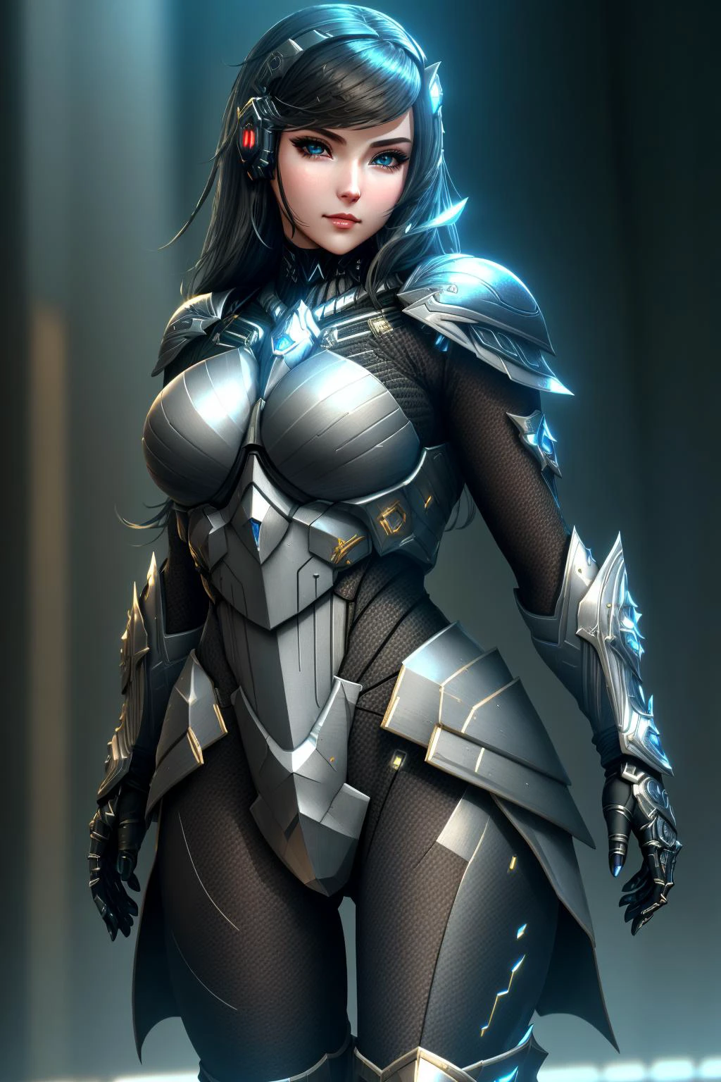 4K, Masterpiece, highres, absurdres,extremely detailed eyes and face,science fiction,
[(crNanosuit|War_Glam)::0.75], a woman in a [power armor|armor] ,armored, wearing crNanosuit
 <lora:edgNanoWarrior:0.88>