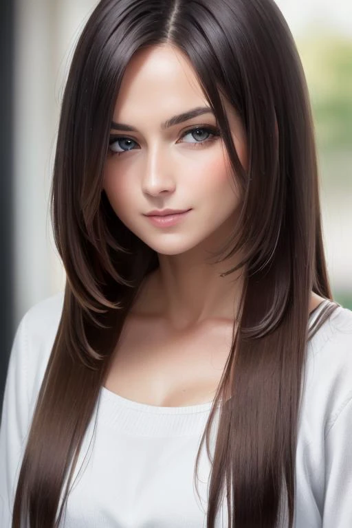 (8k, RAW photo, best quality, masterpiece:1.2), (women, french, age 40, brown long straight hair)