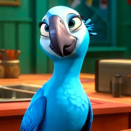 <lora:Jewel(BirdMovie,Rio):0.7> sfw, spix macaw, female, blue feathers, detailed, 3d, cgi, animated movie, disney, pixar,