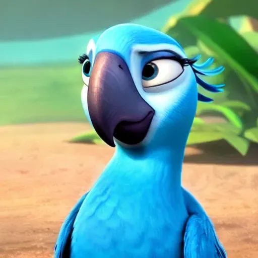 <lora:Jewel(BirdMovie,Rio):0.7> sfw, spix macaw, female, blue feathers, detailed, 3d, cgi, animated movie, disney, pixar,