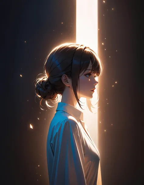 Volumetric Lighting, (very aesthetic, best quality:1.3), 1girl, light depth, dramatic atmospheric lighting, Volumetric Lighting